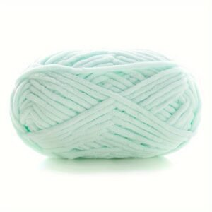 Soft Polyester Flat Yarn – 60m, 4mm Width | Smooth & Comfortable |  Azure 