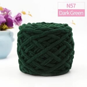 Luxurious Thick Polyester Yarn – 100g Ball | Blackish Green