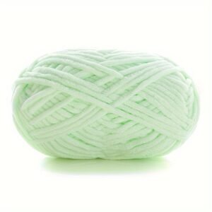 Soft Polyester Flat Yarn – 60m, 4mm Width | Smooth & Comfortable |  Fruit Green 