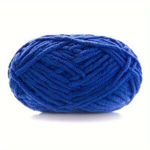 Soft Polyester Flat Yarn – 60m, 4mm Width | Smooth & Comfortable |  Royal Blue