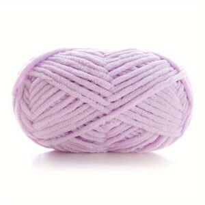 Soft Polyester Flat Yarn – 60m, 4mm Width | Smooth & Comfortable |  Light Purple