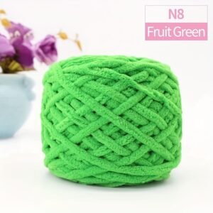 Luxurious Thick Polyester Yarn – 100g Ball | Fruit Green