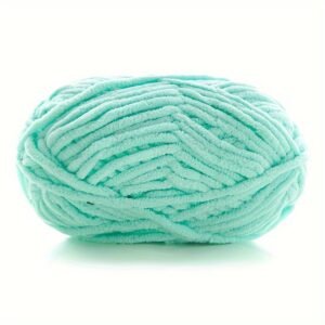 Soft Polyester Flat Yarn – 60m, 4mm Width | Smooth & Comfortable |  Light Green