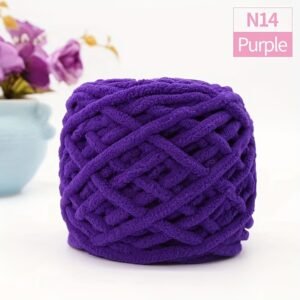 Luxurious Thick Polyester Yarn – 100g Ball | Violet