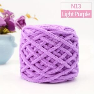 Luxurious Thick Polyester Yarn – 100g Ball | Light Violet