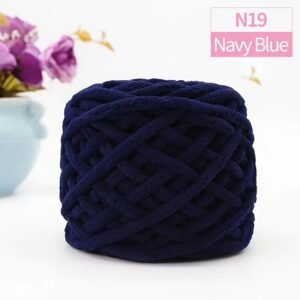 Luxurious Thick Polyester Yarn – 100g Ball | Blue